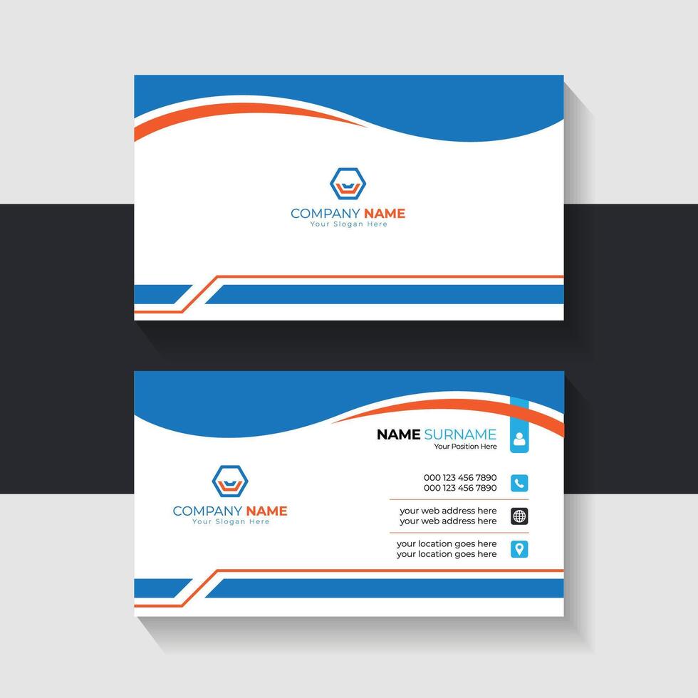 new business card template design 2024. Name card design vector