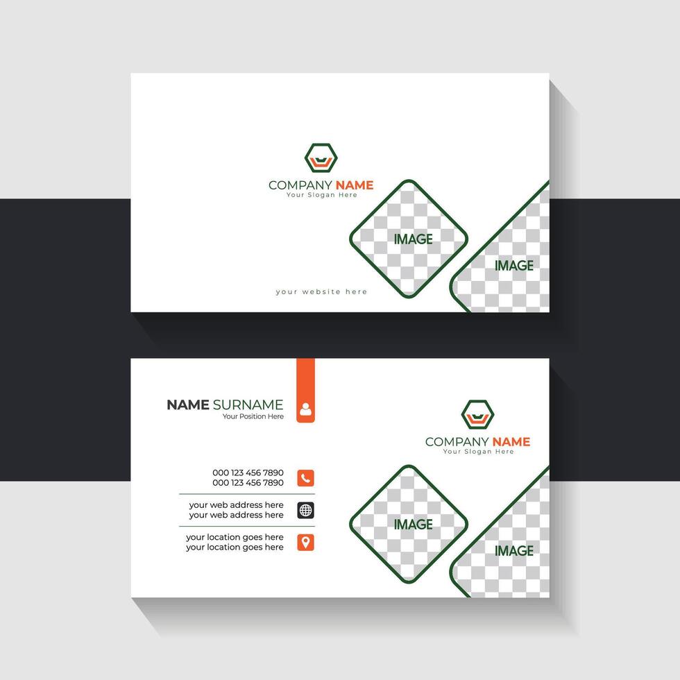 new business card template design 2024. Name card design vector
