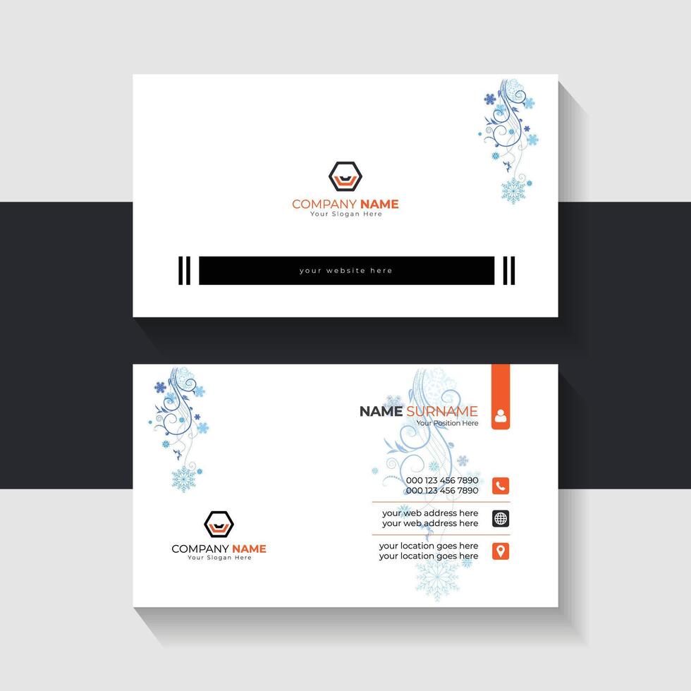 new business card template design 2024. Name card design vector