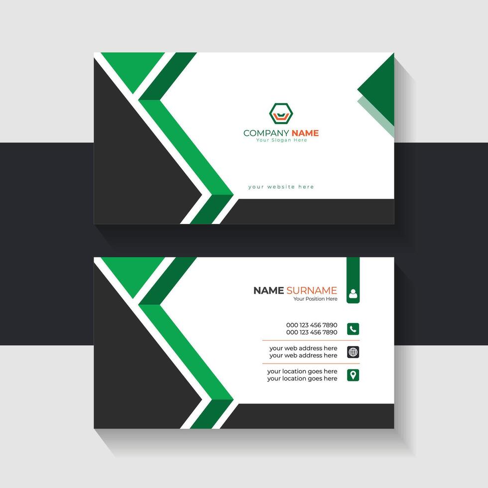 New business card template. Modern business card design. Name card design. vector