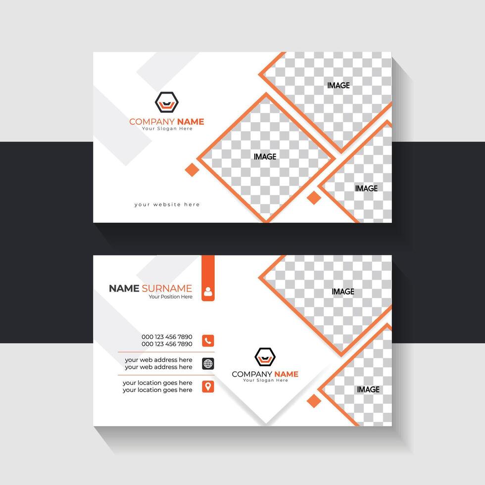 new business card template design 2024. Name card design vector