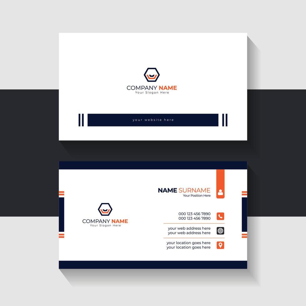 new business card template design 2024. Name card design vector