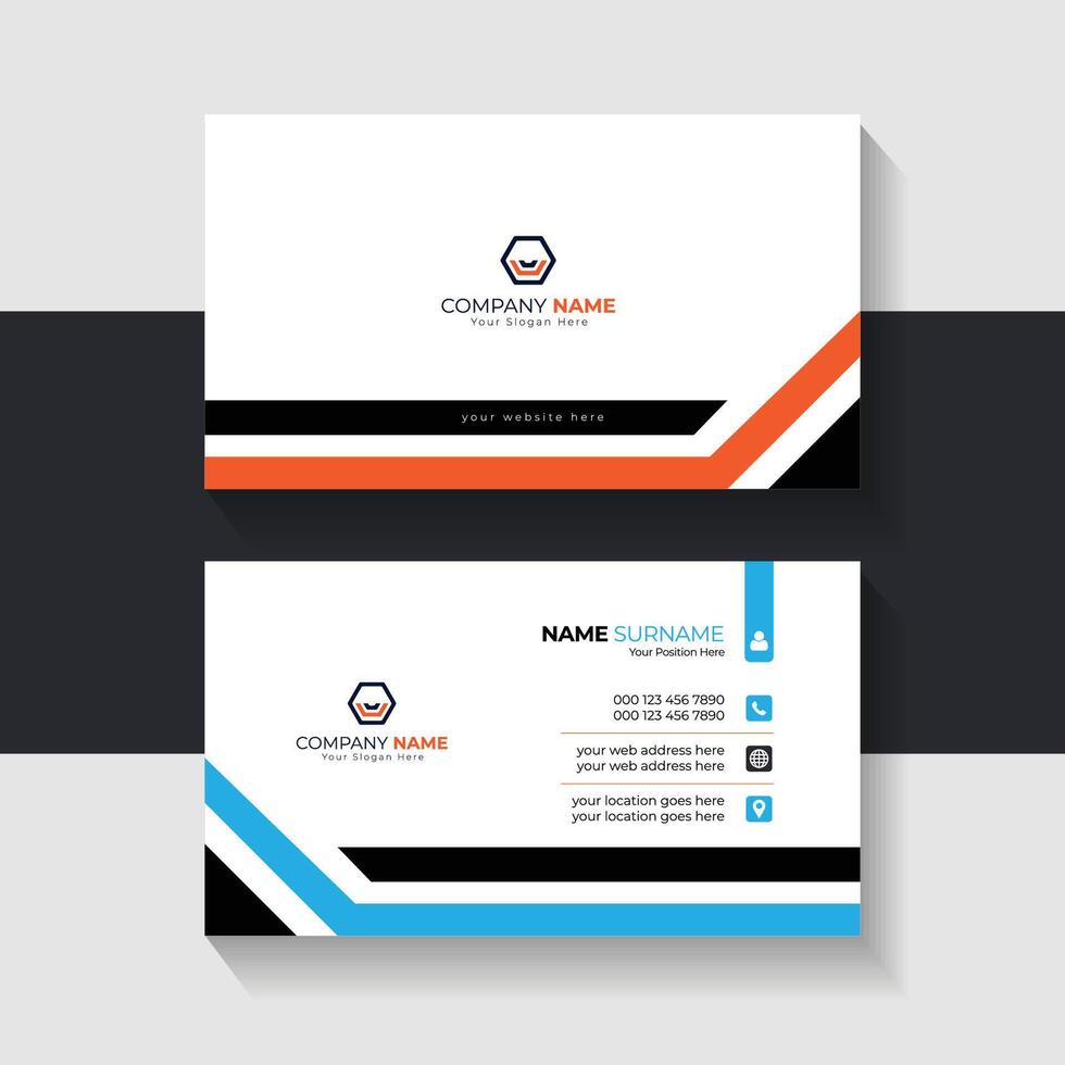 new business card template design 2024. Name card design vector