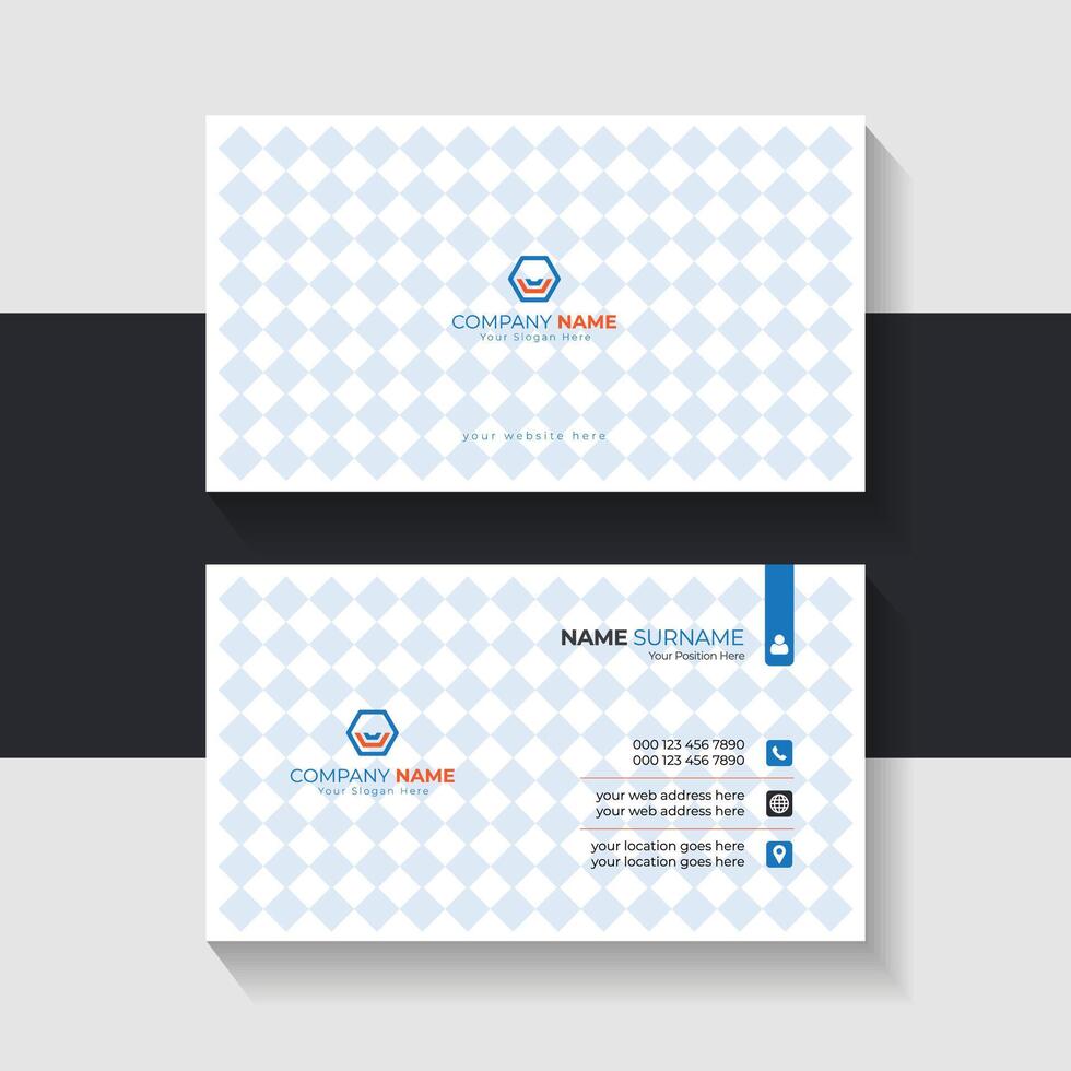 new business card template design 2024. Name card design vector