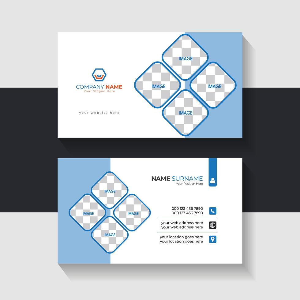 new business card template design 2024. Name card design vector