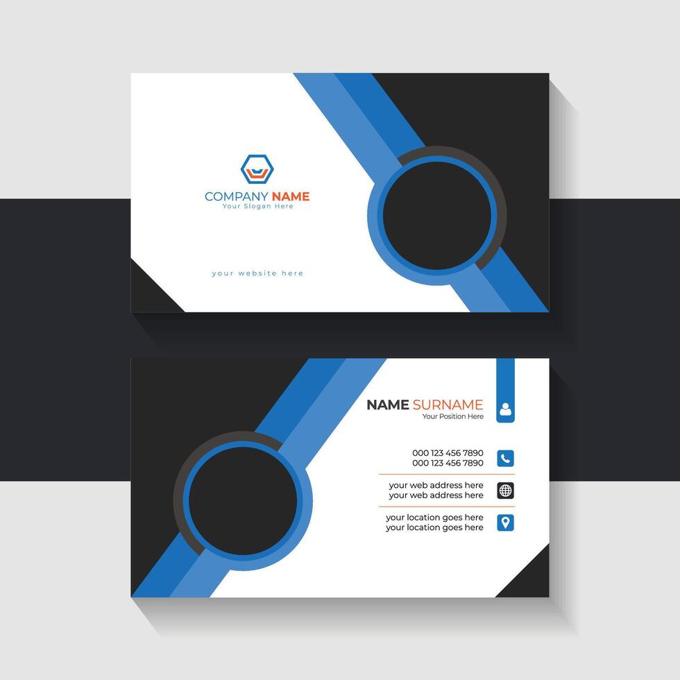 New business card template. Modern business card design. Name card design. vector