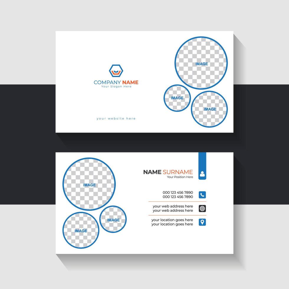 new business card template design 2024. Name card design vector