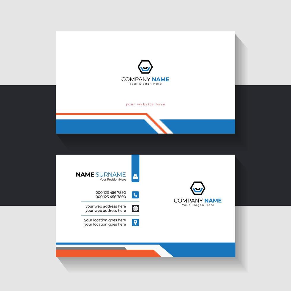 new business card template design 2024. Name card design vector