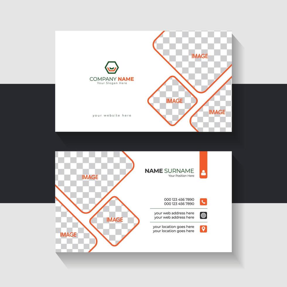 new business card template design 2024. Name card design vector