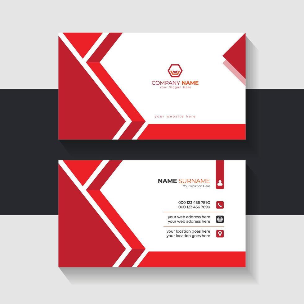 New business card template. Modern business card design. Name card design. vector