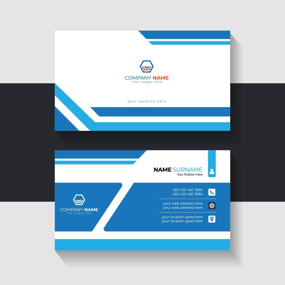 New business card template. Modern business card design. Name card design. vector