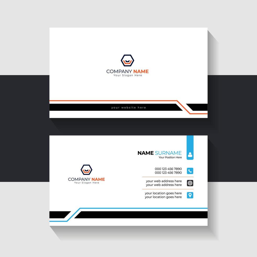 new business card template design 2024. Name card design vector