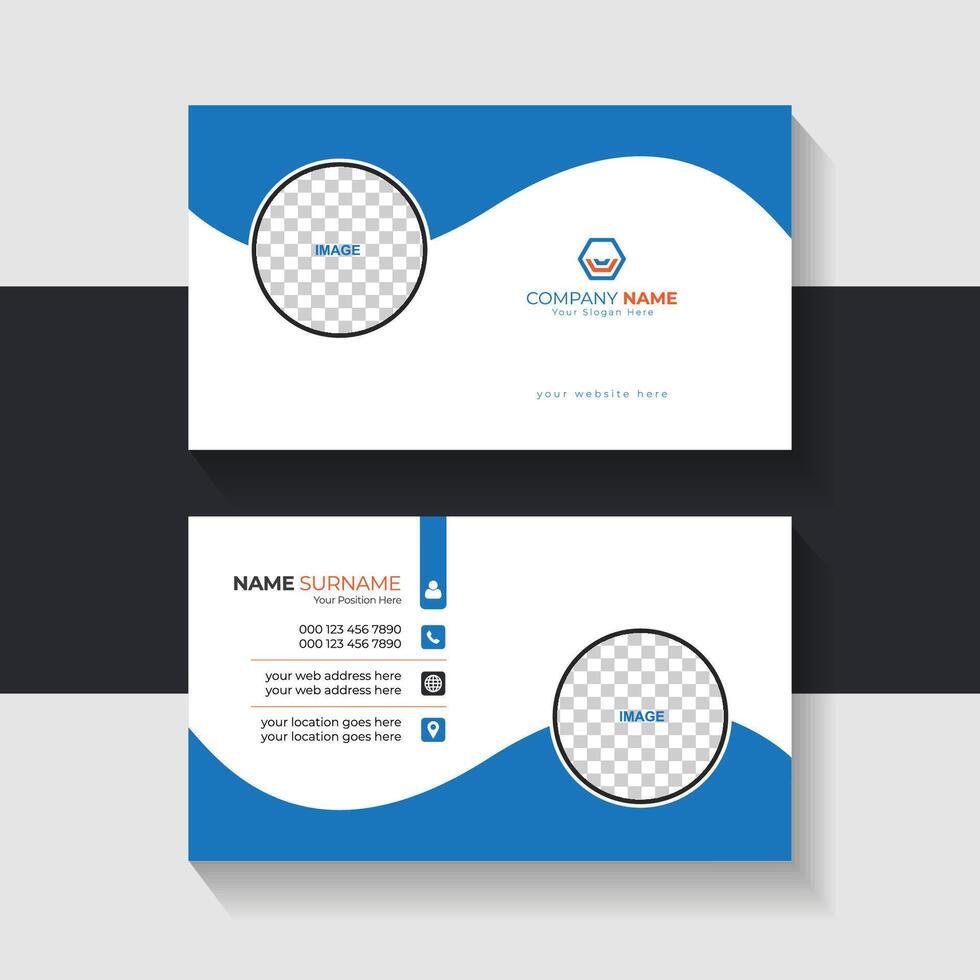 New business card template. Modern business card design. Name card design. vector