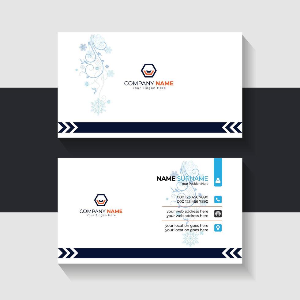 new business card template design 2024. Name card design vector