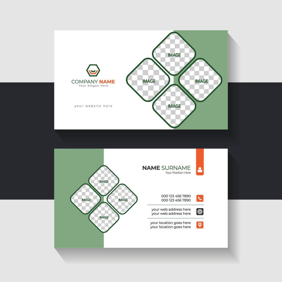 new business card template design 2024. Name card design vector