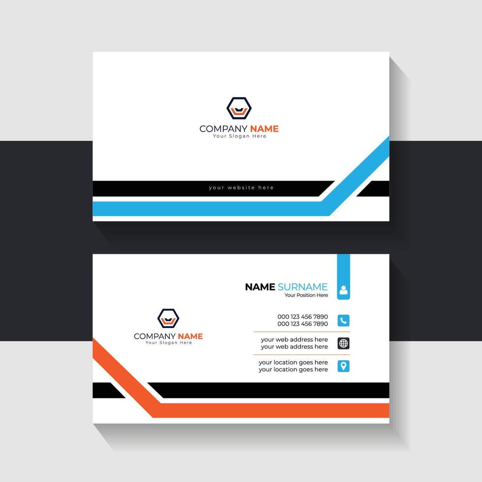 new business card template design 2024. Name card design vector