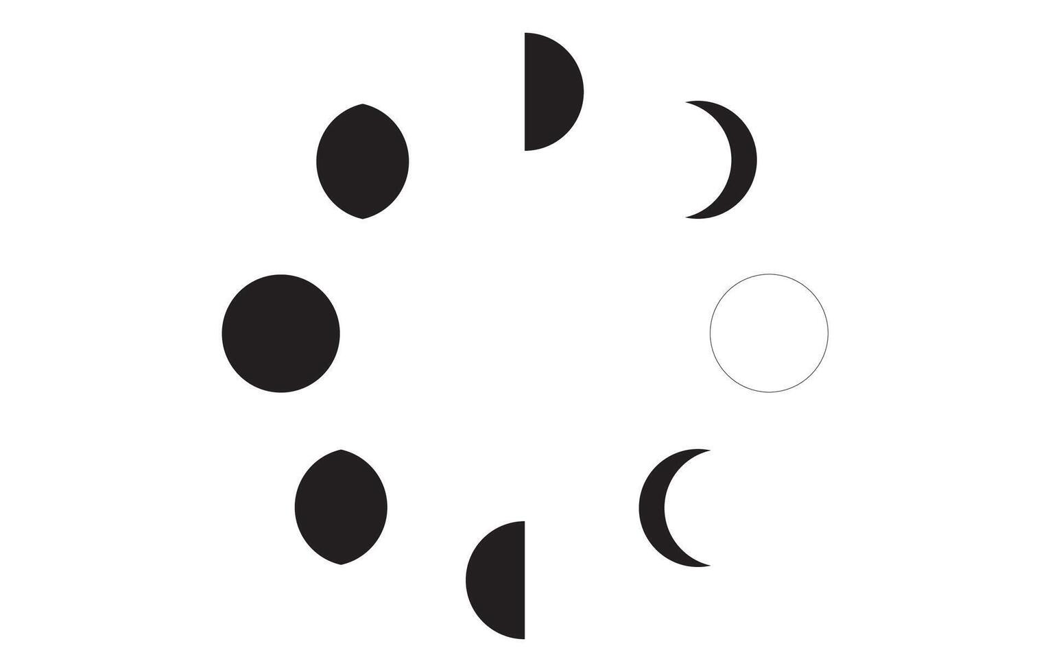 Moon phases astronomy vector