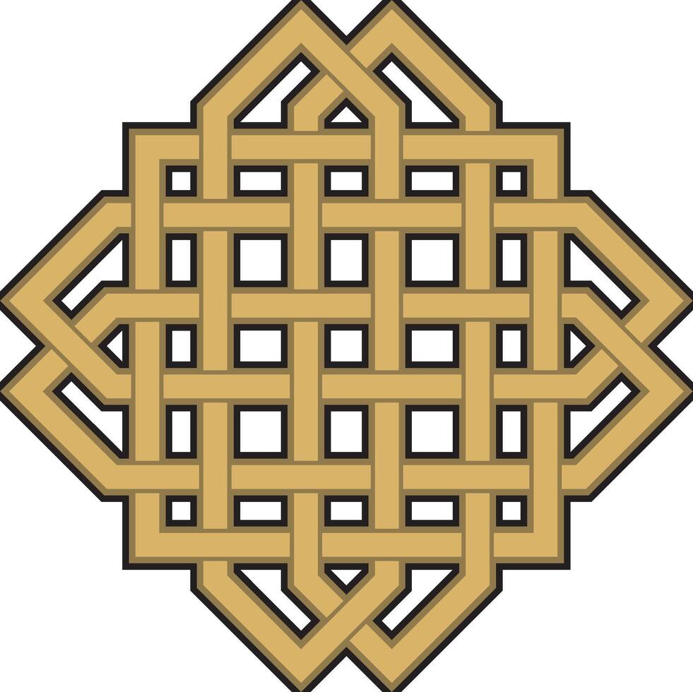 gold celtic knot. Ornament of ancient European peoples. The sign and symbol of the Irish, Scots, Britons, Franks. vector