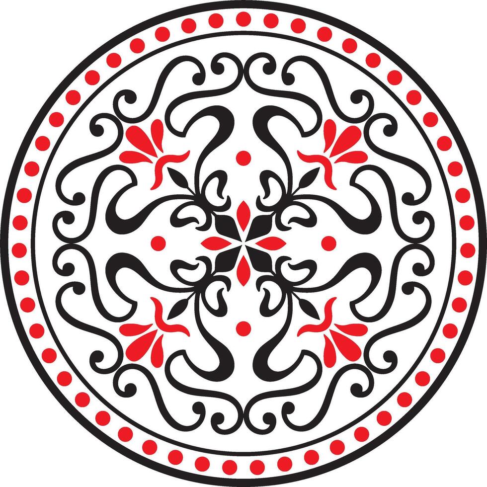 round colored european ornament. Classical Circle of the peoples of Europe. Ancient Greece, Roman Empire, Italy, France. vector