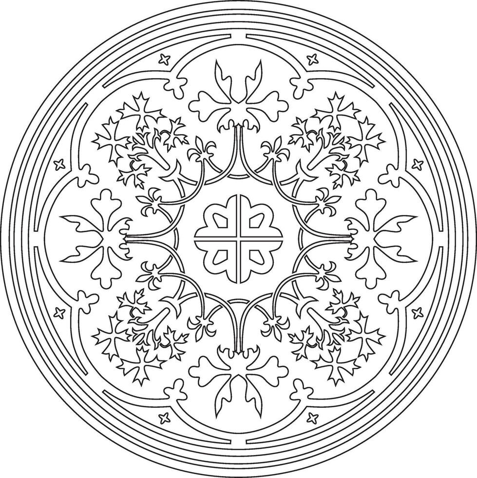 monochrome round ornament of Ancient Greece and Roman Empire. Classic circle with a pattern of European peoples. Meander frame vector