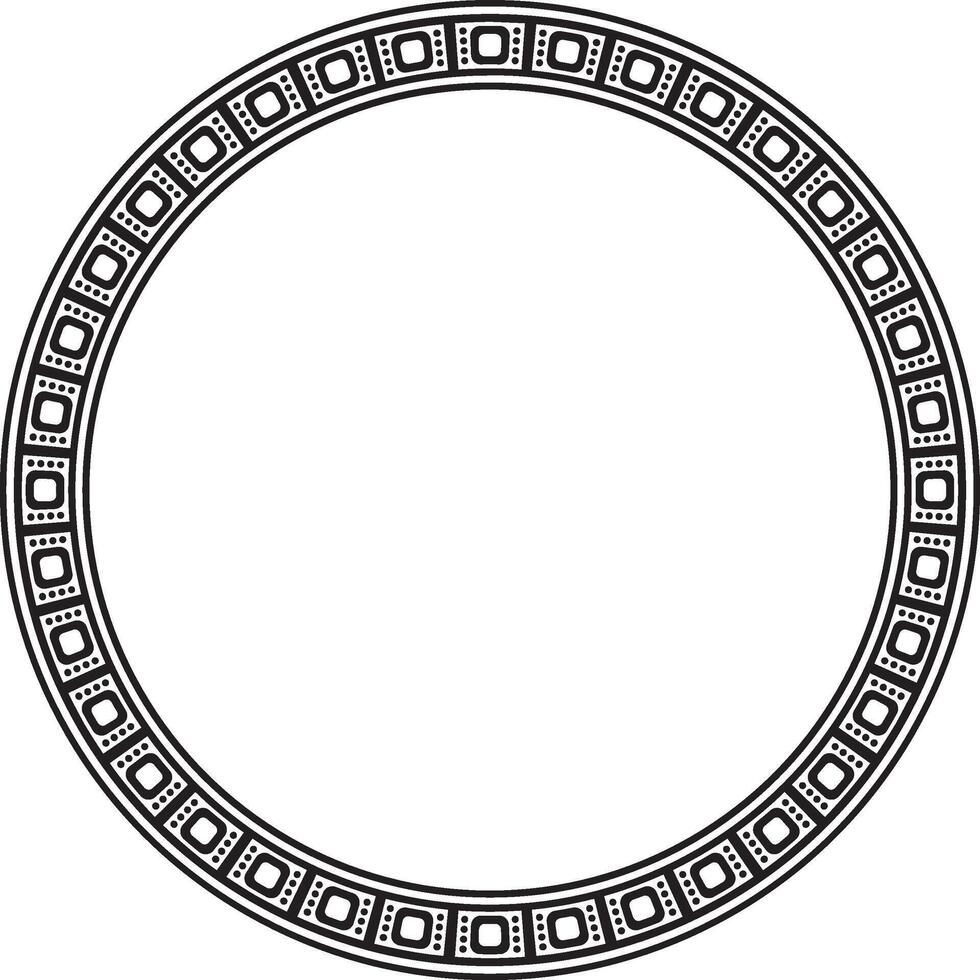 black monochrome round Egyptian ornament. Circle, frame, ring of ancient Egypt.Pattern of lotus flowers and sun. Template for stained glass vector