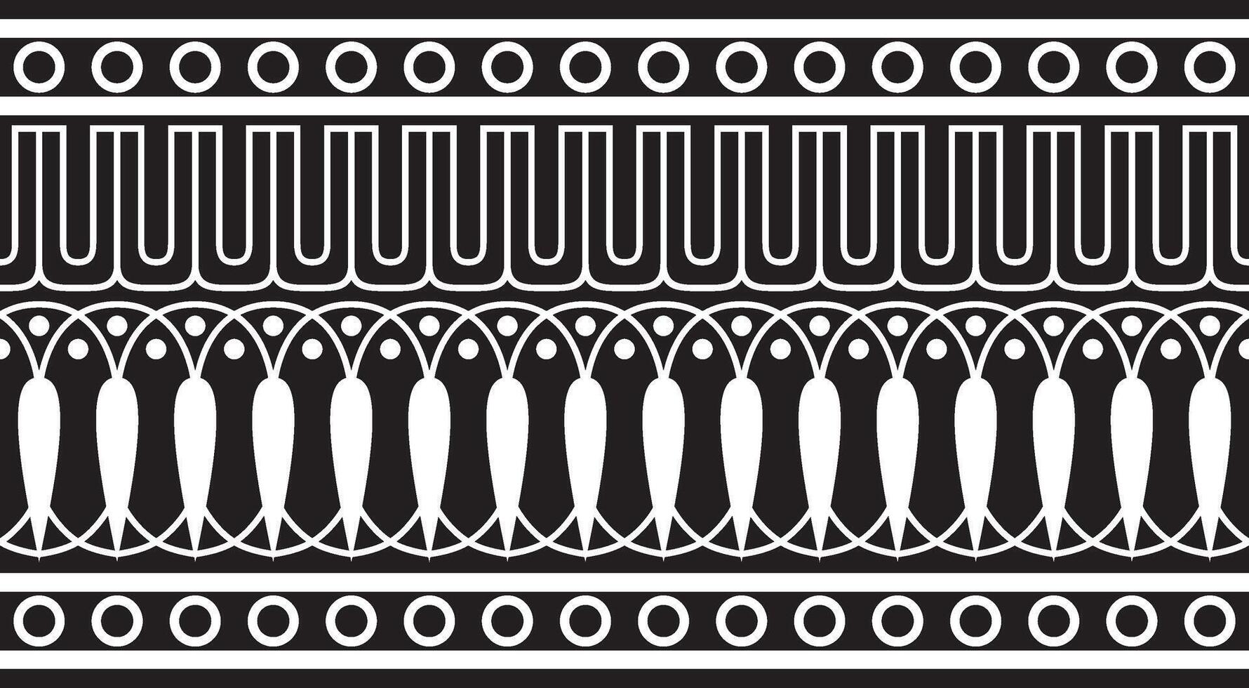 monochrome black seamless classical Greek meander ornament. Pattern of ancient Greece. Border, frame of the Roman Empire. vector
