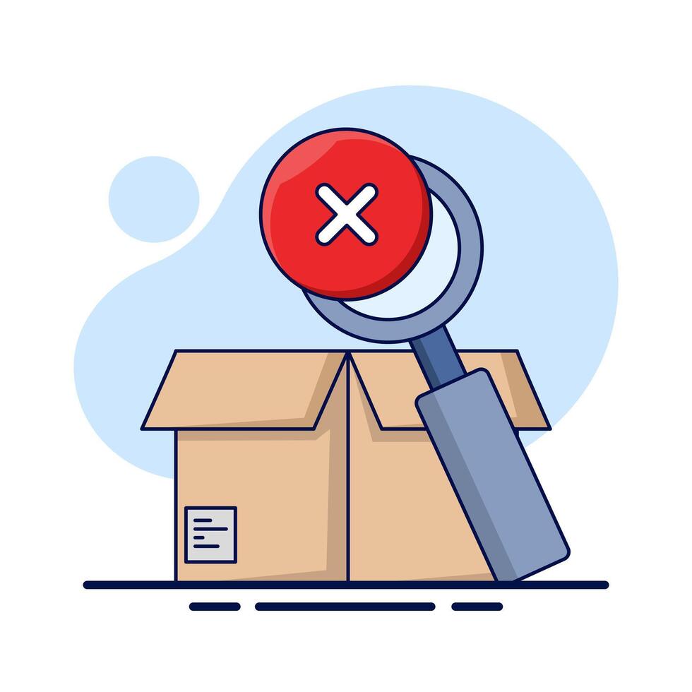 Concept of No Items Found. No results found. User request, page not found, error notification 404. Web and Mobile Application Symbols. illustration in the background. vector