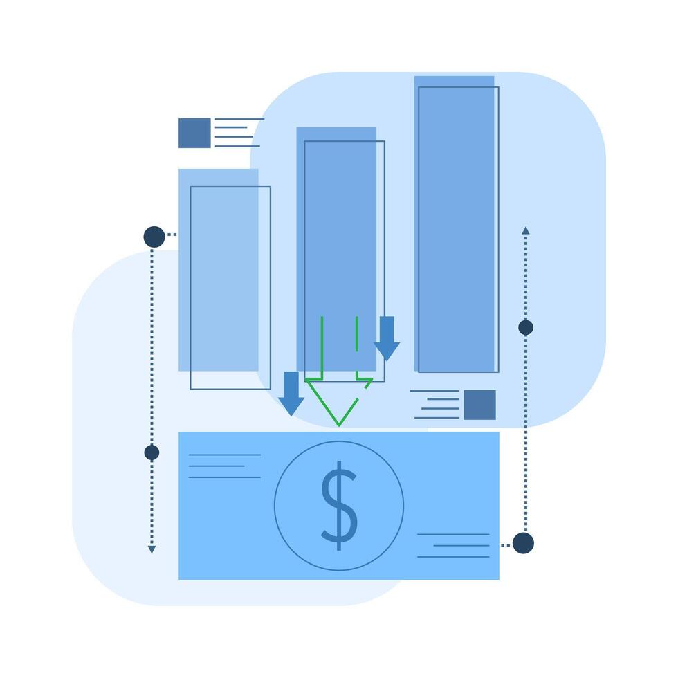 Personal finance concept, series of Investment Plans, Savings Investments. Strategy and return on investment. financial icons depicting investment, savings, and financial progress. vector