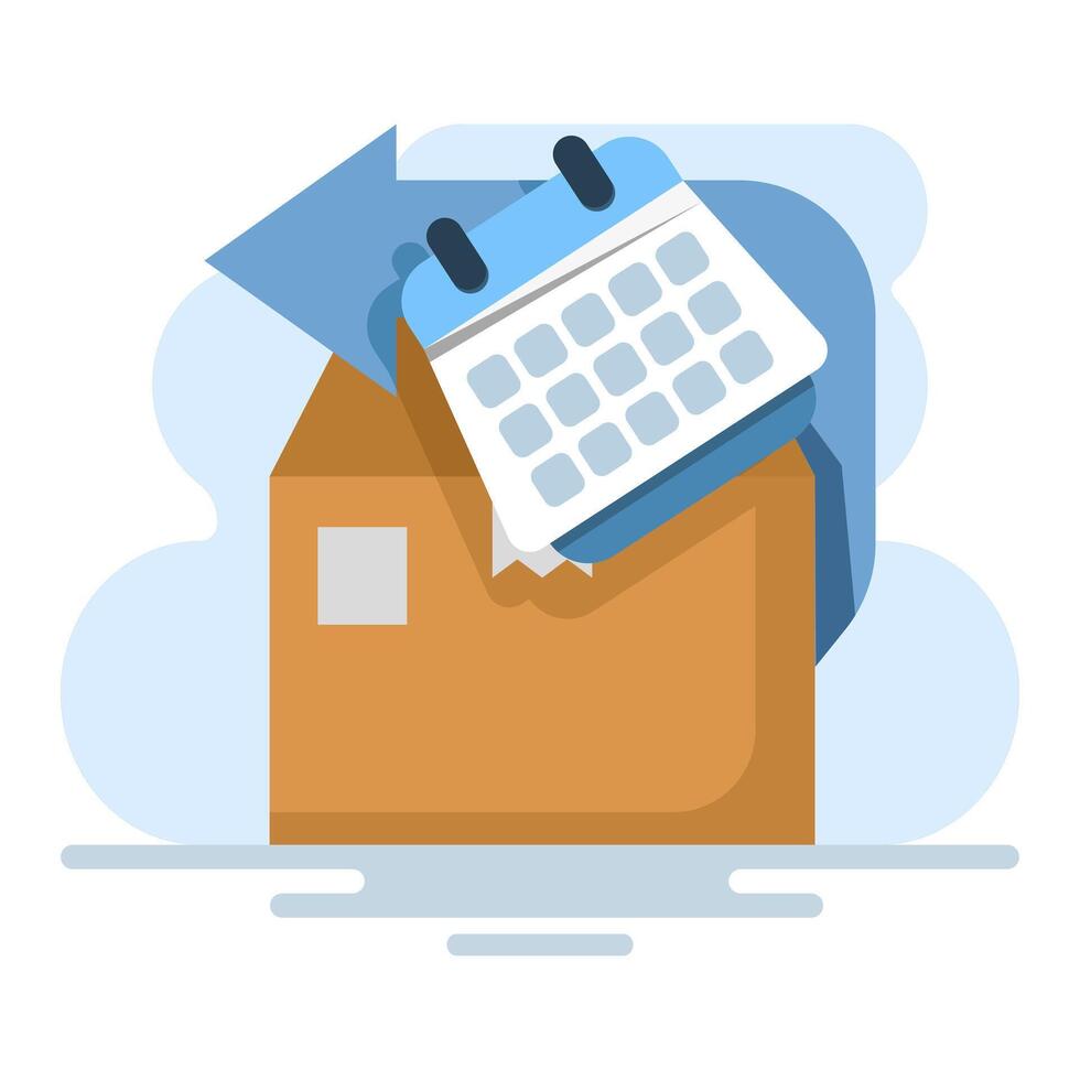 concept of product validity guarantee period. Time limits for returns and refunds. simple modern graphic elements for ui, infographics, icons. flat design illustration on background. vector