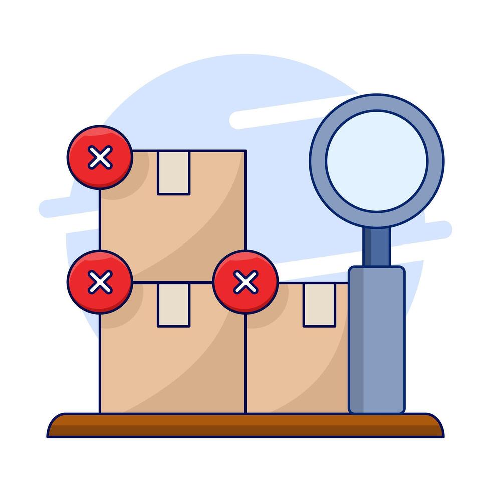 Concept of No Items Found. No results found. User request, page not found, error notification 404. Web and Mobile Application Symbols. illustration in the background. vector