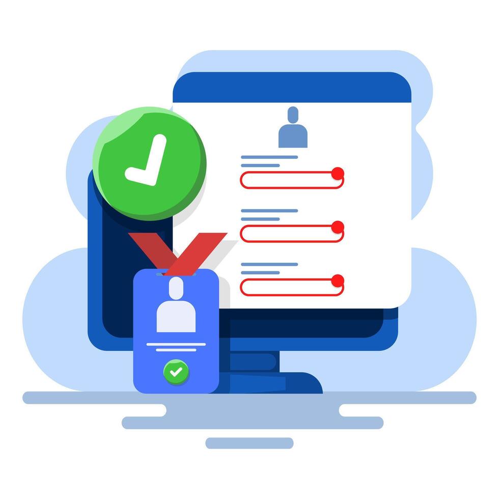 concept of complete profile form and personal data. online registration, fill in personal data, complete profile data information. registrants try to fill out the registration form. flat . vector