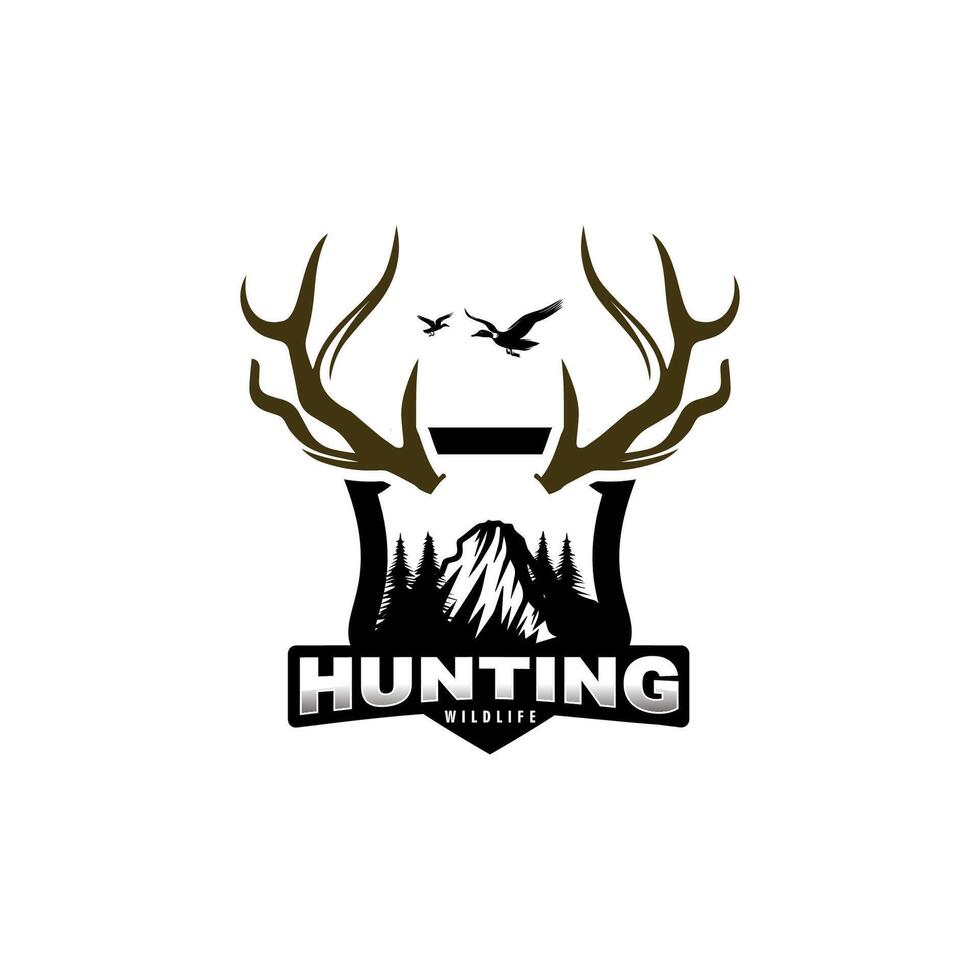 Wild Hunting Logo Design Template vector