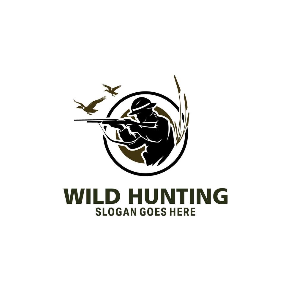 Wild Hunting Logo Design Template vector