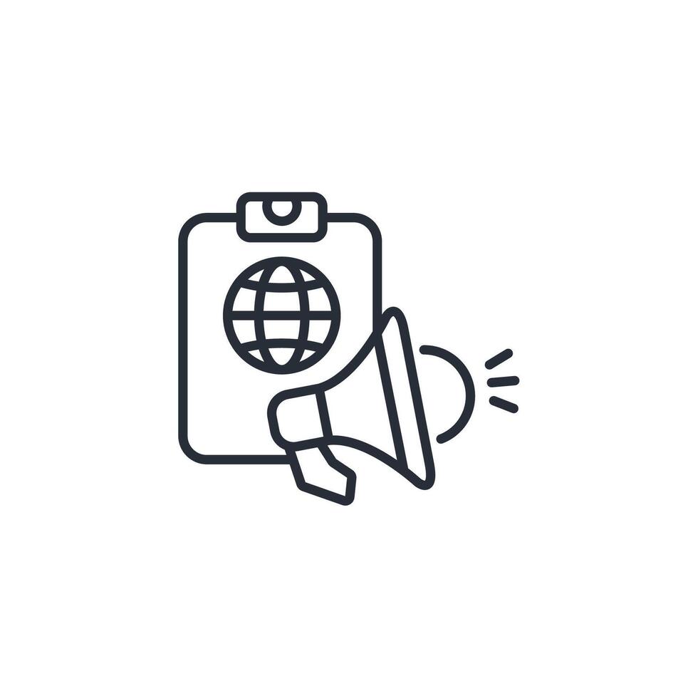 marketing icon. .Editable stroke.linear style sign for use web design,logo.Symbol illustration. vector