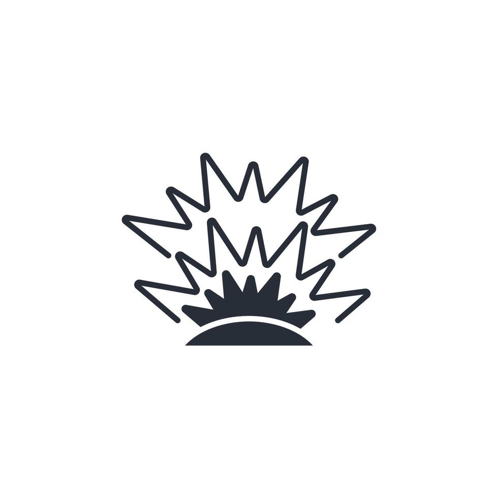 explosion icon. .Editable stroke.linear style sign for use web design,logo.Symbol illustration. vector