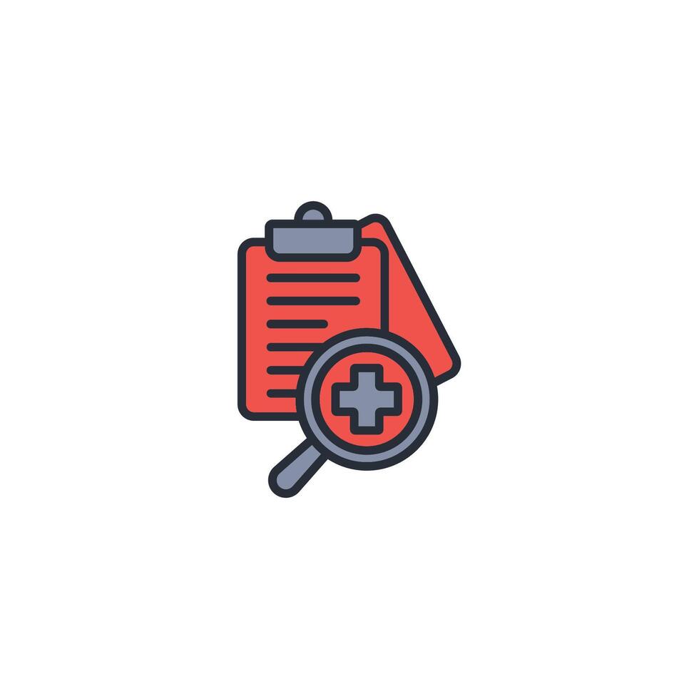 diagnosis icon. .Editable stroke.linear style sign for use web design,logo.Symbol illustration. vector