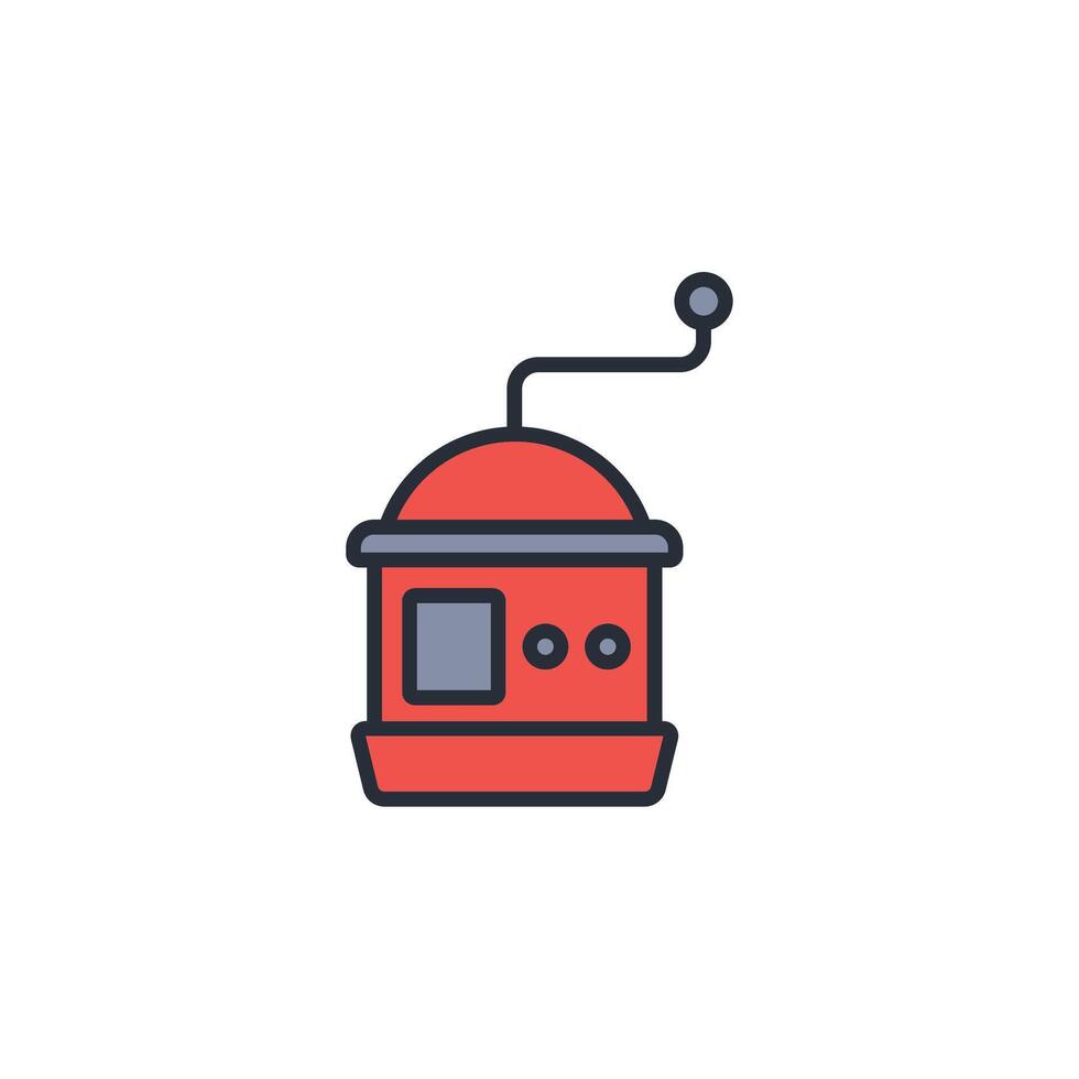 coffee grinder icon. .Editable stroke.linear style sign for use web design,logo.Symbol illustration. vector