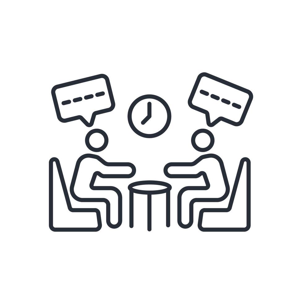 deliberation icon. .Editable stroke.linear style sign for use web design,logo.Symbol illustration. vector