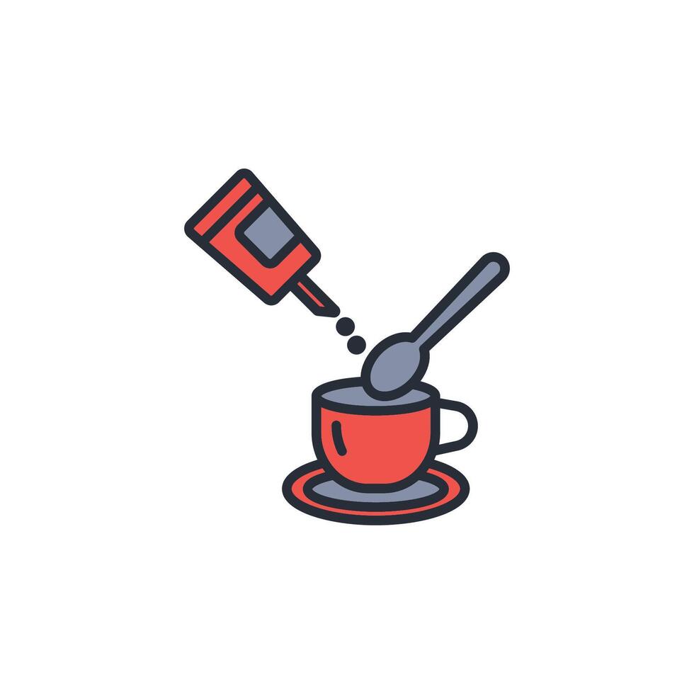 Sugar icon. .Editable stroke.linear style sign for use web design,logo.Symbol illustration. vector