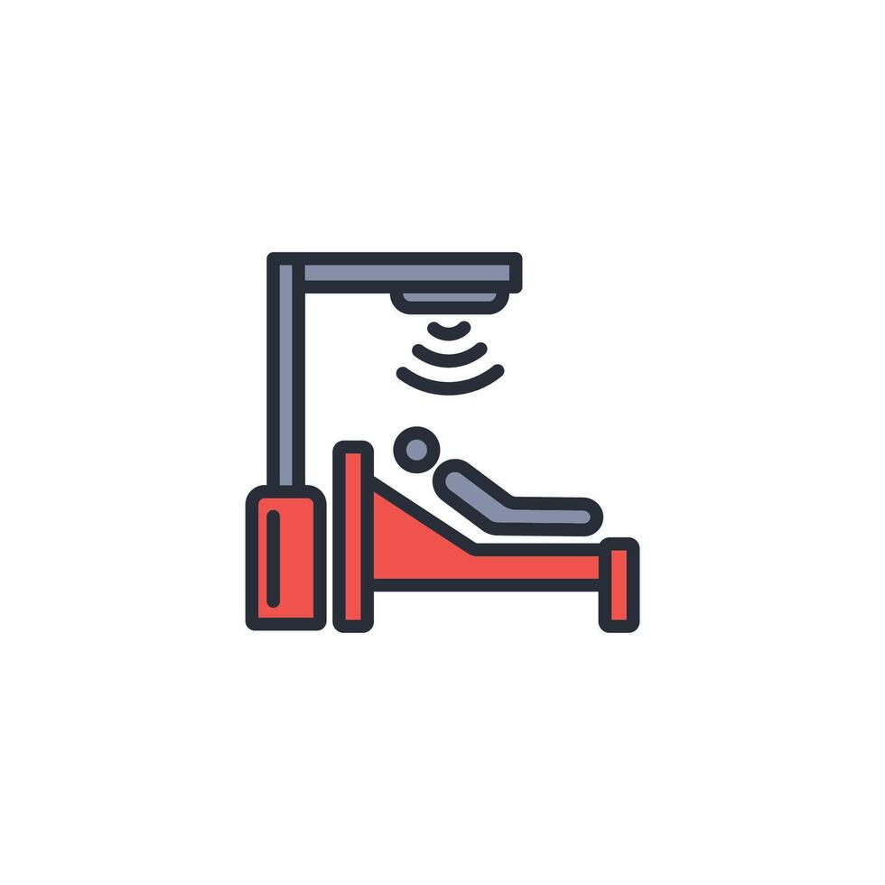 radiotherapy icon. .Editable stroke.linear style sign for use web design,logo.Symbol illustration. vector