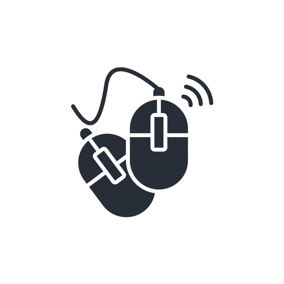 wireless mouse icon. .Editable stroke.linear style sign for use web design,logo.Symbol illustration. vector