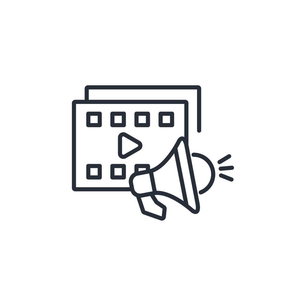 medios de comunicación icono. .editable trazo.lineal estilo firmar para utilizar web diseño,logotipo.símbolo ilustración. vector