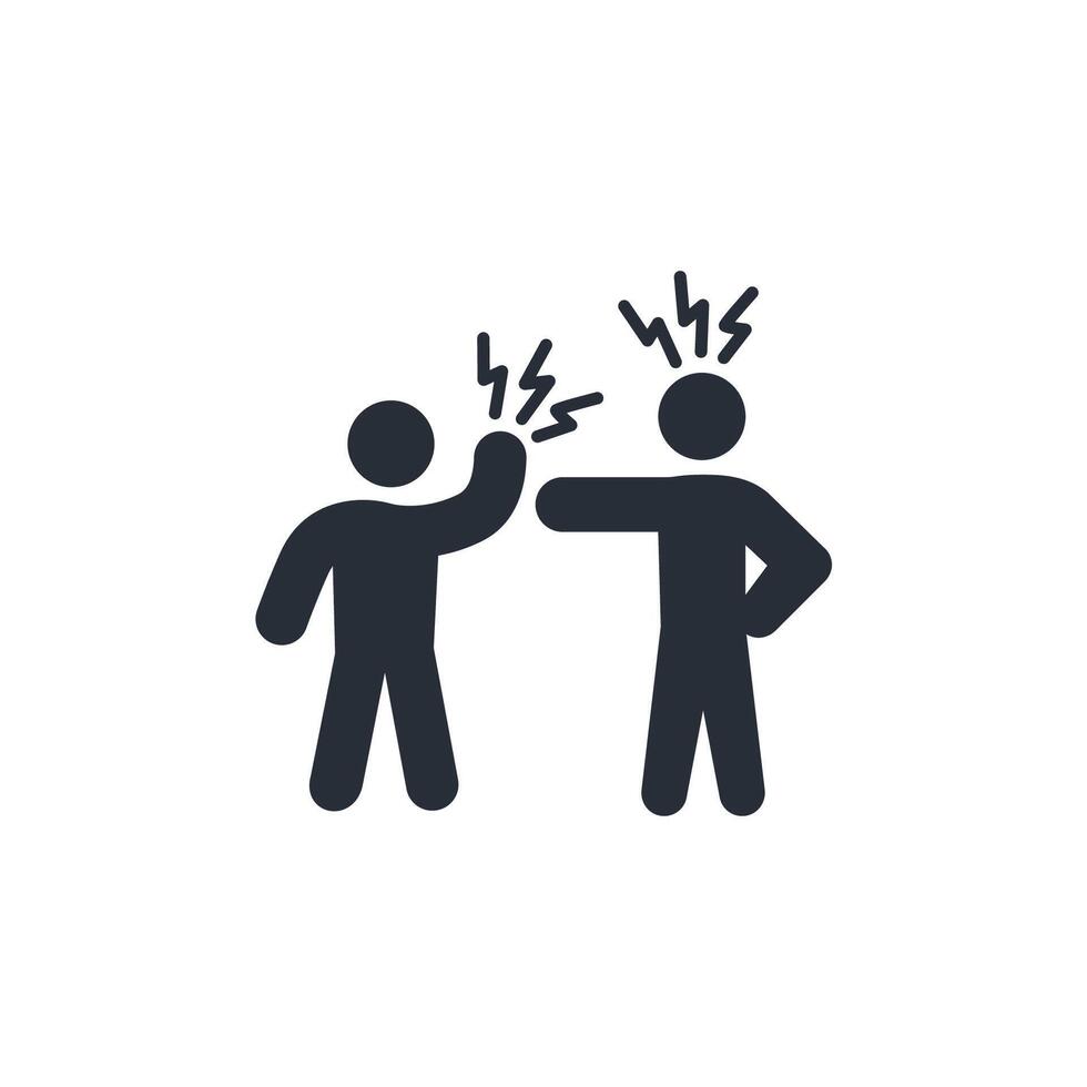 conflict icon. .Editable stroke.linear style sign for use web design,logo.Symbol illustration. vector