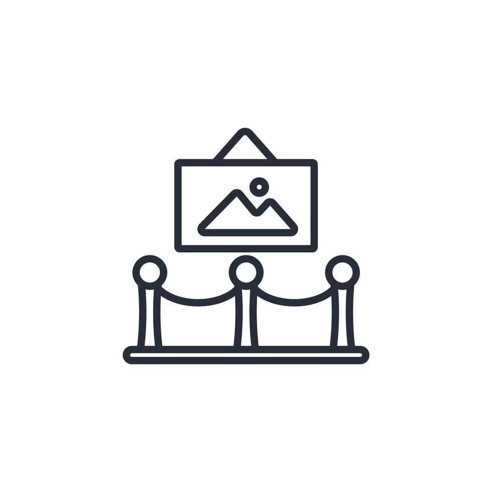 exhibition icon. .Editable stroke.linear style sign for use web design,logo.Symbol illustration. vector