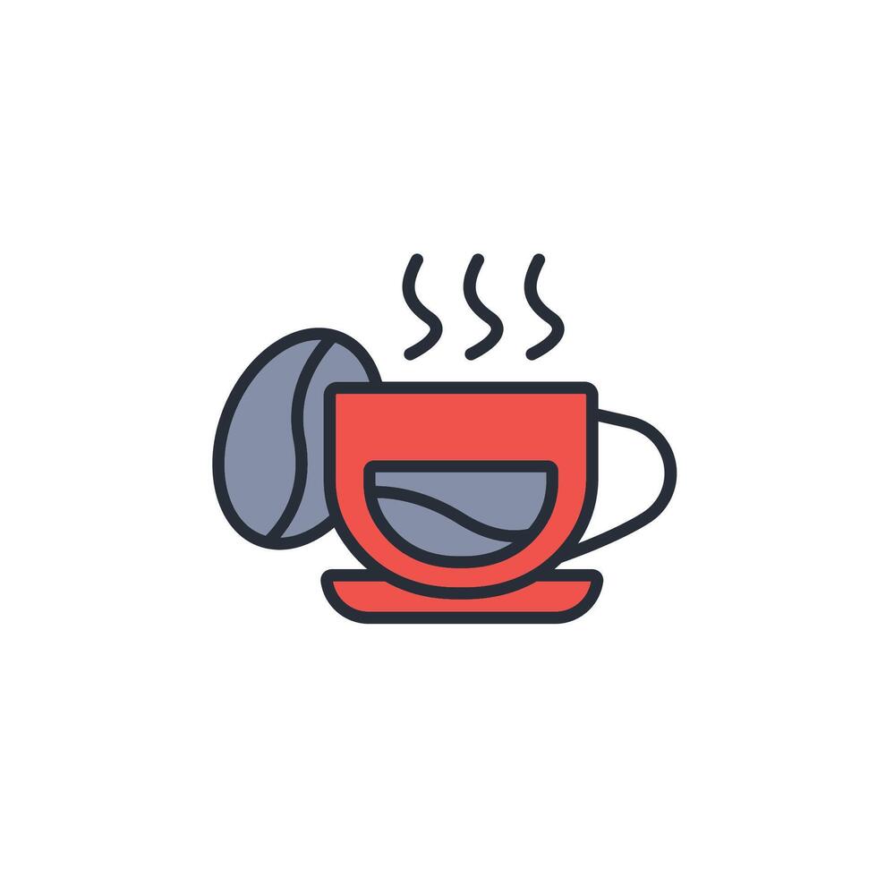 coffee icon. .Editable stroke.linear style sign for use web design,logo.Symbol illustration. vector