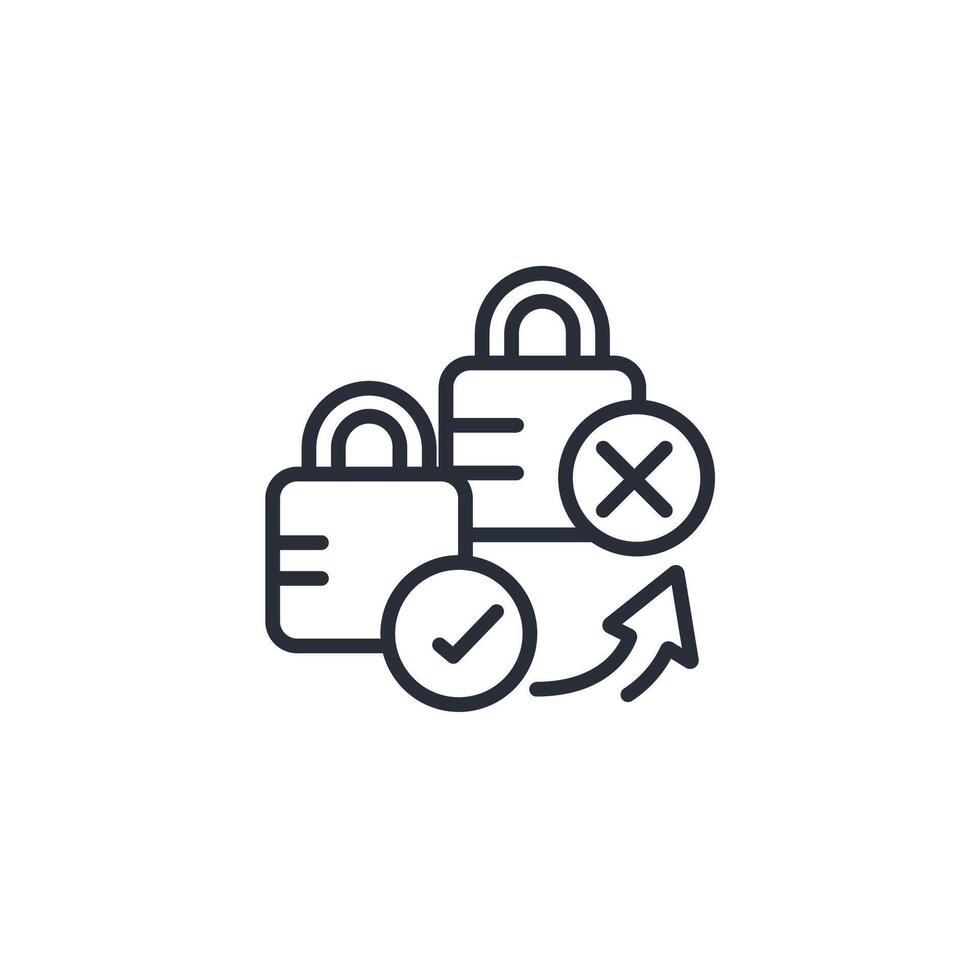 protect icon. .Editable stroke.linear style sign for use web design,logo.Symbol illustration. vector