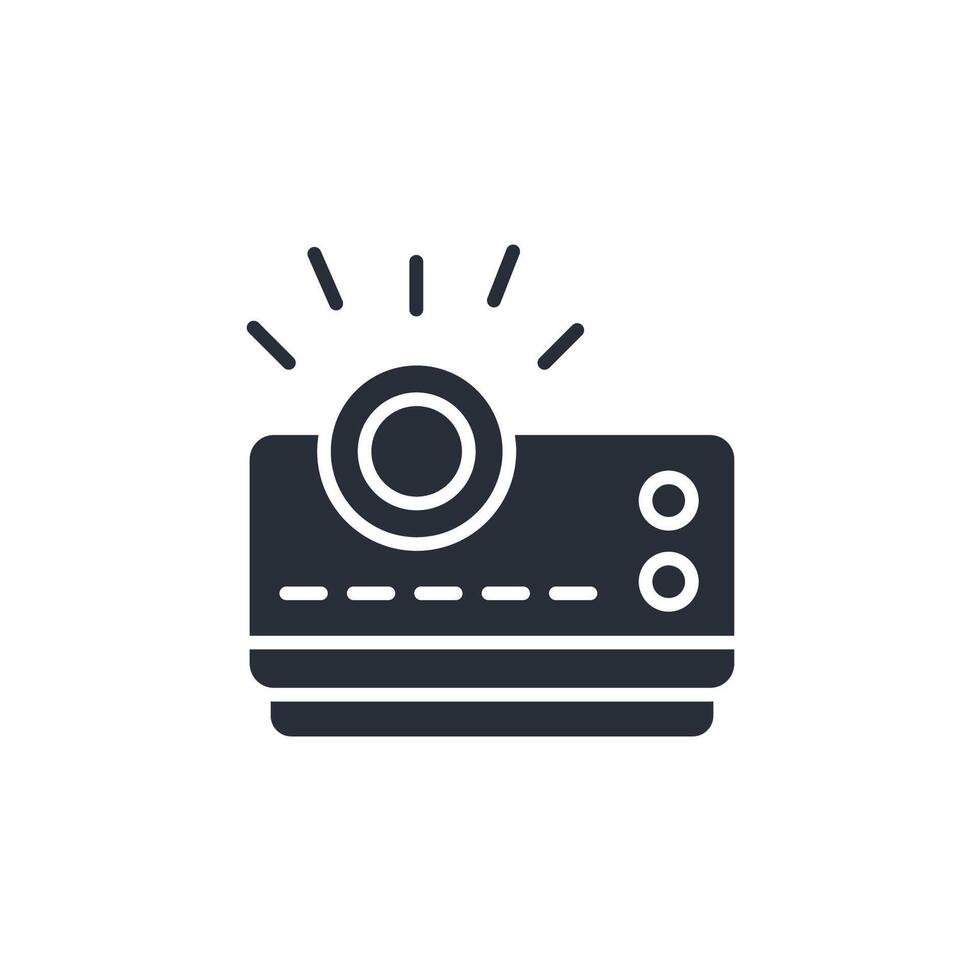 Projector icon. .Editable stroke.linear style sign for use web design,logo.Symbol illustration. vector