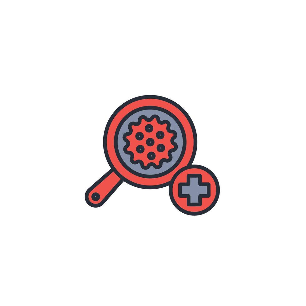 research cancer icon. .Editable stroke.linear style sign for use web design,logo.Symbol illustration. vector