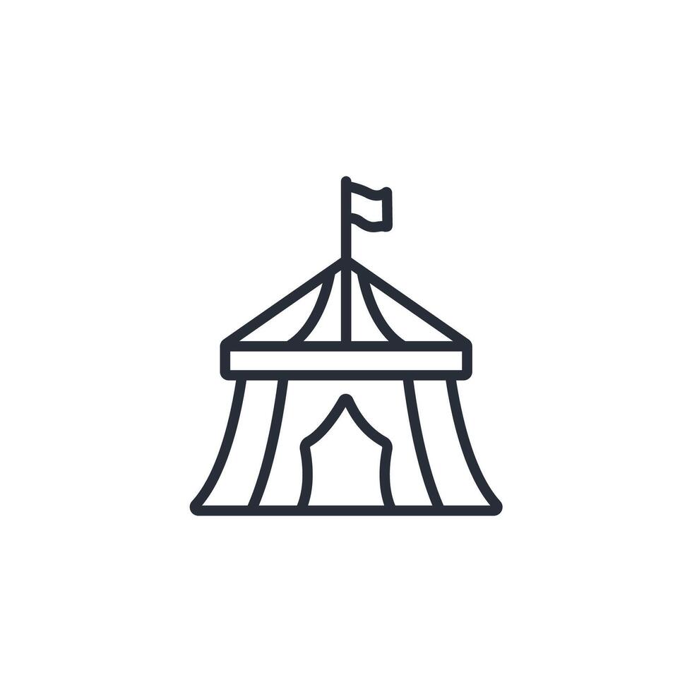 circus icon. .Editable stroke.linear style sign for use web design,logo.Symbol illustration. vector