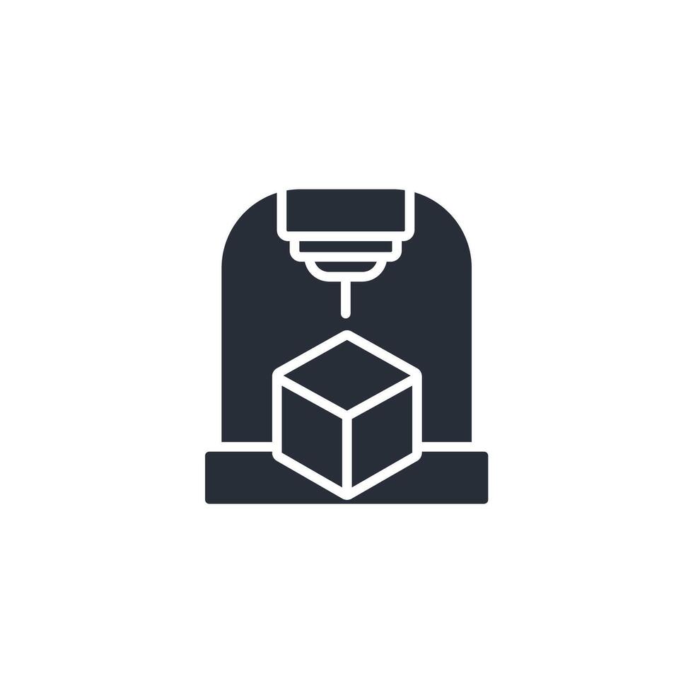 3d printer icon. .Editable stroke.linear style sign for use web design,logo.Symbol illustration. vector